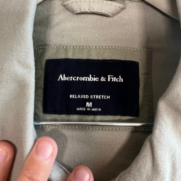 Abercrombie & Fitch Men's Linen Cotton Blend Shirt Jacket Size Medium - Picture 6 of 10
